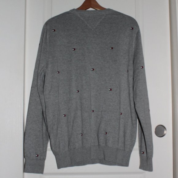 Tommy Hilfiger Logo Crew Neck Size Sweater L - Picture 3 of 3